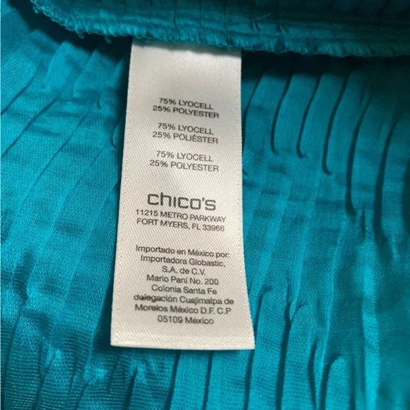 Chico’s turquoise lightweight jacket size 0 in Chico’s (small) - Picture 7 of 9